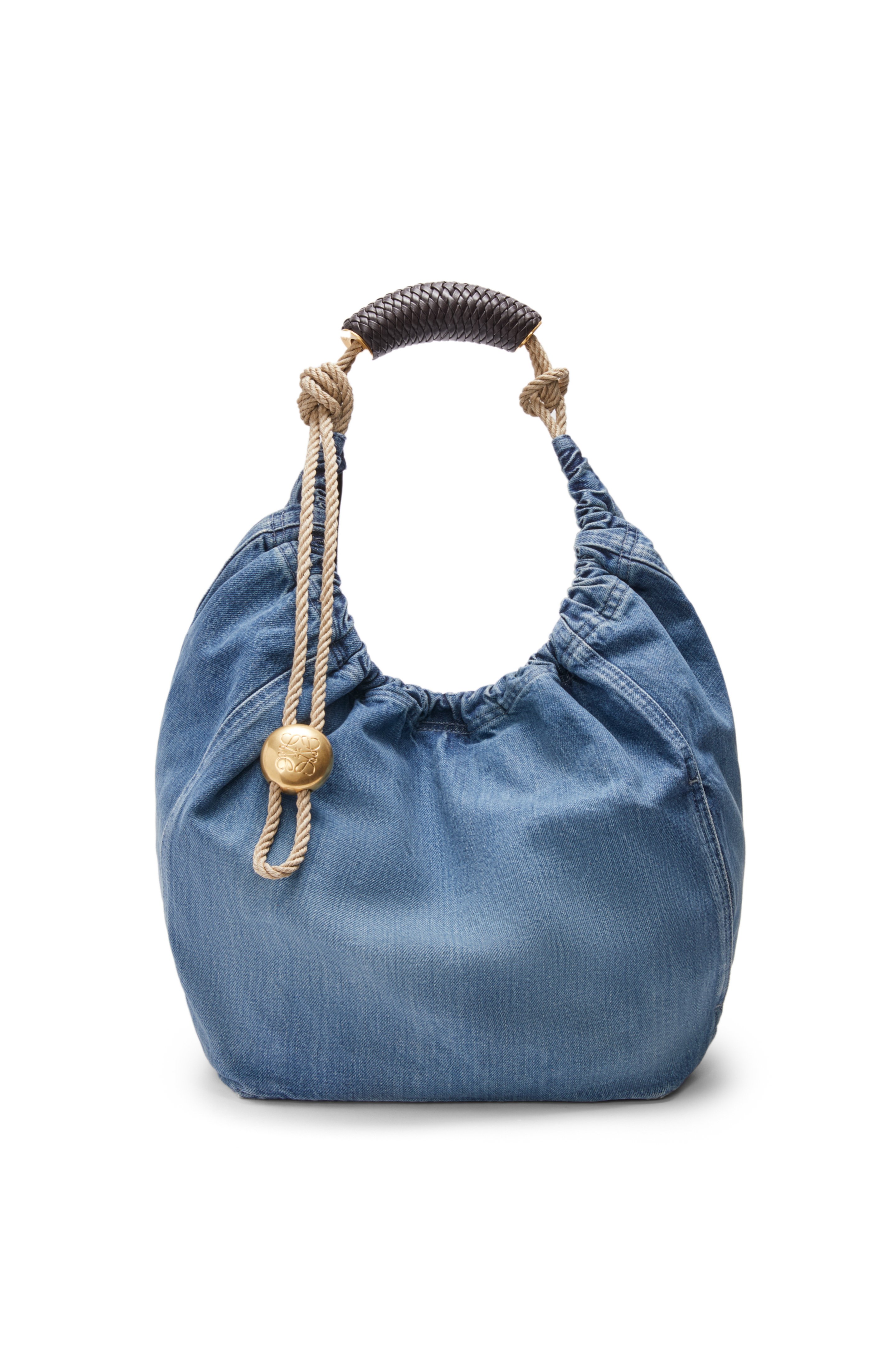 Loewe Medium Squeeze bag in washed denim